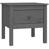 Image de vidaXL Vidaxl Table D'appoint Gris 50x50x49 Cm Bois Massif De Pin