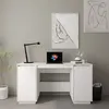 Image de vidaXL Bureau blanc 140x50x75 cm bois massif de pin