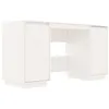 Image de vidaXL Bureau Blanc 140x50x75 cm Bois massif de pin