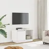 Image de vidaXL Meuble TV Blanc 74x35x44 cm Bois de pin massif814335