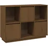 Image de vidaXL Vidaxl Buffet Marron Miel 110.5x35x80 Cm Bois Massif De Pin