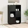 Image de vidaXL Buffet Noir 74x35x117 cm Bois massif de pin814368