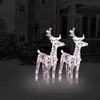 Image de vidaXL Rennes de Noël 2 pcs 80 LED Blanc chaud Acrylique342678