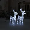 Image de vidaXL Rennes de Noël 2 pcs 80 LED Blanc froid Acrylique342679