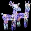 Image de vidaXL Rennes de Noël 2 pcs 80 LED Multicolore Acrylique342681