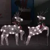 Image de vidaXL Rennes de Noël 2 pcs Doré 40 LED342683