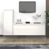 Image de vidaXL Meubles TV 2 pcs Blanc Bois massif de pin