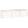 Image de vidaXL Vidaxl Meubles Tv 3 Pcs Blanc Bois Massif De Pin