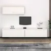 Image de vidaXL Meubles TV 3 pcs Blanc Bois massif de pin