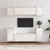 Image de vidaXL Meubles TV 6 pcs Blanc Bois massif de pin3100190