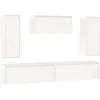 Image de vidaXL vidaXL Meubles TV 5 pcs Blanc Bois massif de pin