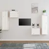 Image de vidaXL Meubles TV 4 pcs Blanc Bois massif de pin3100250