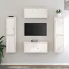 Image de vidaXL Meubles TV 6 pcs Blanc Bois massif de pin3100265