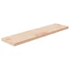 Image de Vidaxl Panneau D'Ã©tagÃ¨re 80x20x2,5 Cm Bois De ChÃªne Massif Non TraitÃ©