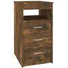 Image de vidaXL Vidaxl Armoire À Tiroirs Chêne Fumé 40x50x76 Cm Bois D'ingénierie