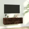 Image de vidaXL Armoire murale TV Chêne fumé 100x30x30 cm Bois d'ingénierie815096