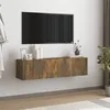 Image de vidaXL Armoire murale TV Chêne fumé 120x30x30 cm Bois d'ingénierie815099