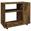 Image de vidaXL Table d'appoint ChÃªne fumÃ© 70x35x55 cm Bois d'ingÃ©nierie