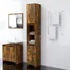 Image de vidaXL Armoire de bain Chêne fumé 30x30x183,5 cm Bois d'ingénierie815108