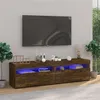 Image de vidaXL Meubles TV avec lumières LED 2 pcs Chêne fumé 75x35x40 cm815124