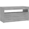 Image de vidaXL vidaXL Meuble TV avec lumières LED Sonoma gris 75x35x40 cm