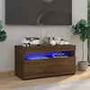 Image de vidaXL Meuble TV avec lumières LED Chêne marron 75x35x40 cm815127