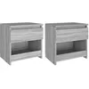 Image de vidaXL Tables de chevet 2 pcs Sonoma gris 40x30x39cm Bois d'ingénierie815132