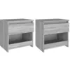 Image de vidaXL Tables de chevet 2 pcs Sonoma gris 40x30x39cm Bois d'ingÃ©nierie