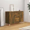 Image de vidaXL Buffet Chêne fumé 101x35x70 cm Bois d'ingénierie815162