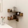 Image de vidaXL Étagère d'angle murale Chêne fumé 40x40x50 cm Bois d'ingénierie815204