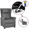 Image de vidaXL Fauteuil inclinable Ã©lectrique Ã  oreilles gris clair tissu