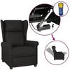 Image de vidaXL Fauteuil inclinable Ã©lectrique Ã  oreilles noir tissu