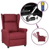 Image de vidaXL Fauteuil inclinable Ã©lectrique Ã  oreilles rouge bordeaux tissu