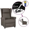 Image de vidaXL Fauteuil inclinable Ã©lectrique Ã  oreilles marron tissu
