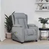 Image de vidaXL Fauteuil électrique de massage Gris clair Tissu