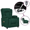 Image de vidaXL Fauteuil électrique de massage Vert foncé Tissu