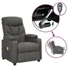 Image de vidaXL Fauteuil électrique de massage Gris foncé Tissu