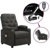 Image de vidaXL Fauteuil électrique de massage Gris foncé Tissu