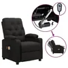 Image de vidaXL Fauteuil de massage inclinable Ã©lectrique Noir Tissu
