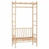 Image de Vidaxl Banc De Jardin Avec Pergola 116 Cm Bambou