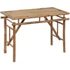 Image de Vidaxl Table De Jardin Pliable 115x50x75 Cm Bambou