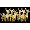 Image de vidaXL DÃ©coration de NoÃ«l avec Rennes et traÃ®neau 320 LED Acrylique