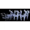 Image de vidaXL Décoration de Noël Rennes et traîneau 320 LED Acrylique