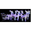Image de vidaXL Décoration de Noël Rennes et traîneau 320 LED Acrylique