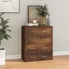 Image de vidaXL Buffet avec 4 tiroirs 60x30,5x71 cm Chêne fumé342580