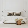 Image de vidaXL Tables de chevet 2 pcs avec tiroir Blanc brillant342585