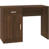 Image de vidaXL Vidaxl Bureau Avec Tiroir Et Armoire Chêne Marron 100x40x73 Cm