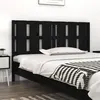 Image de vidaXL Tête de lit Noir 155,5x4x100 cm Bois massif de pin