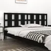 Image de vidaXL Tête de lit Noir 205,5x4x100 cm Bois massif de pin