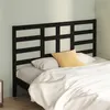 Image de vidaXL Tête de lit Noir 146x4x104 cm Bois massif de pin